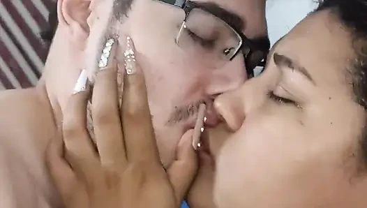 18 year old brunette big saggy tits from New York United States fucking her stepbrother's big dick town