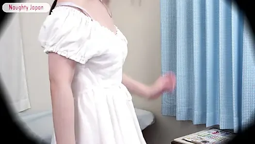 Wave Frame Beauty. Ssss Pale Bombshell with Huge Hips in Certified Checkup Tease