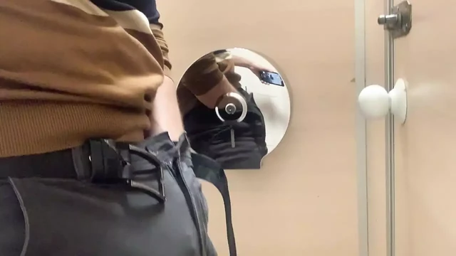 Guy comes in the bathroom at work