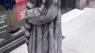 Girl in a fur coat