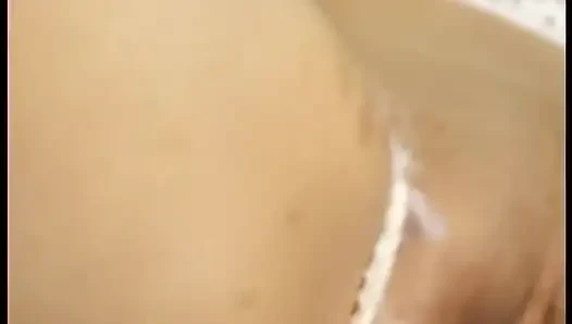 Brunette wearing lingerie gets fingered and ass fucked