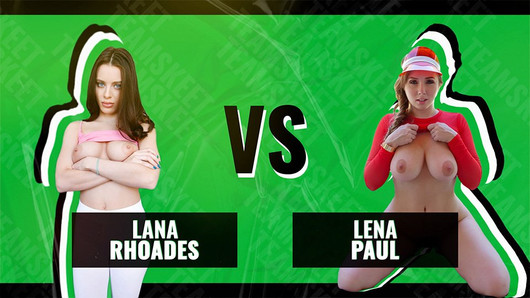 Batalha das gatas - Lana Rhoades vs Lena Paul - a competição definitiva de peitos grandes e naturais