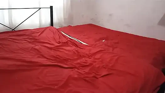 Sexy Stepmom Cleans the Bedroom in a Thong and Films Herself for Her Stepson