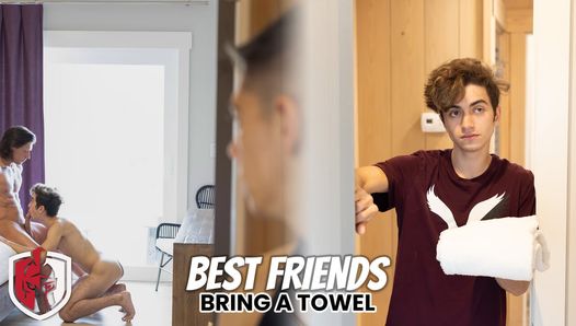 Traga uma toalha - Donavan traz uma toalha ao padrasto do amigo Dalton - ele não pode deixar de assistir e se juntar - Benvi assiste e masturba