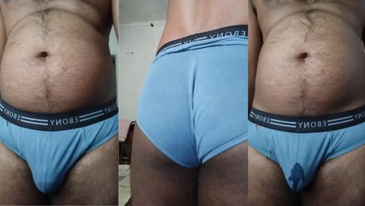 Indian handsome uncle juicy cock and underwear