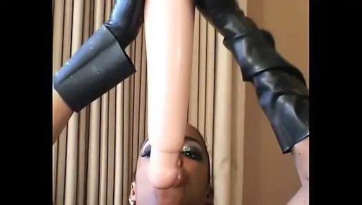 Threesome - Finance Man and 2 Big Tits Black Sluts Have Extreme Sex in a Hostel