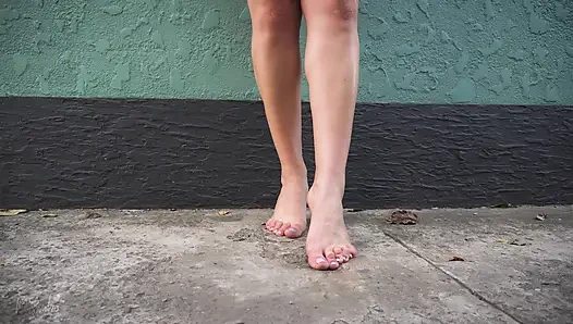 Walking Barefoot On Concrete Dirty Soles Fetish