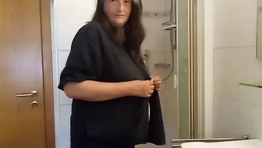 Mature BBW Private Shower Routine