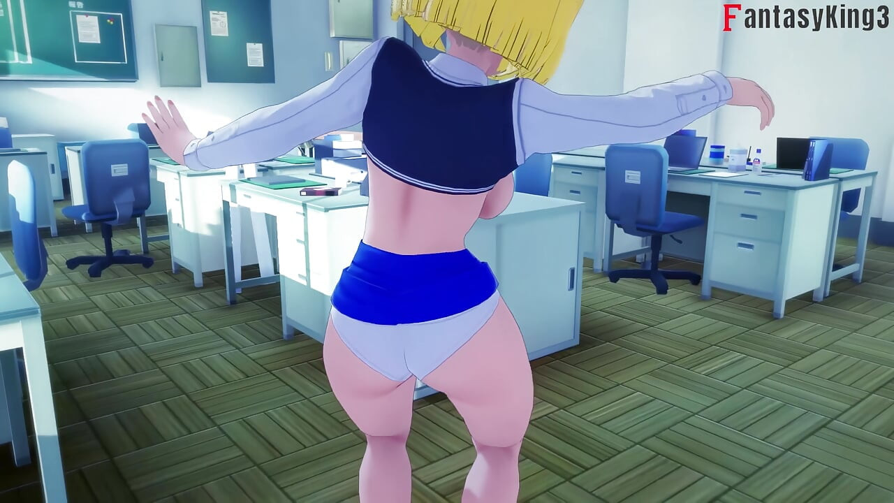 Android 18 baila para Gohan en la universidad - Dragon Ball Zex Series