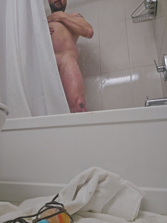 Me teasing my gay freind in the shower