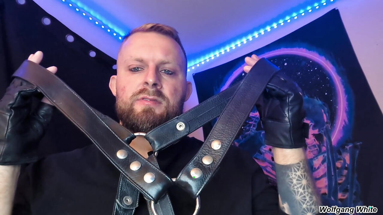 Your Stepdad Found Your Leather Gear And Now He's Horny Too - Leather Gloves with Huge Cumshot - POV Roleplay - Wolfgang White