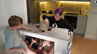 Twink Friends Had a Coffee Break and It Turned Into the Blowjob Under Table