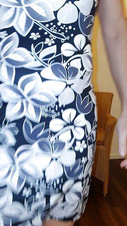 Sissy cock in summer dress