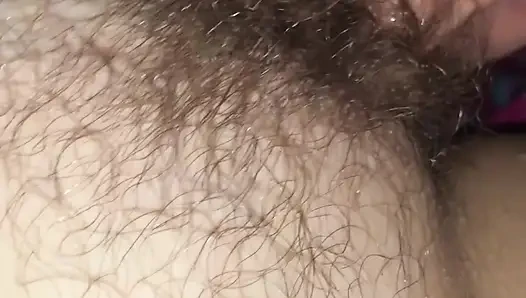 Fingering deep! Natural Wife gets wet and cum moaning