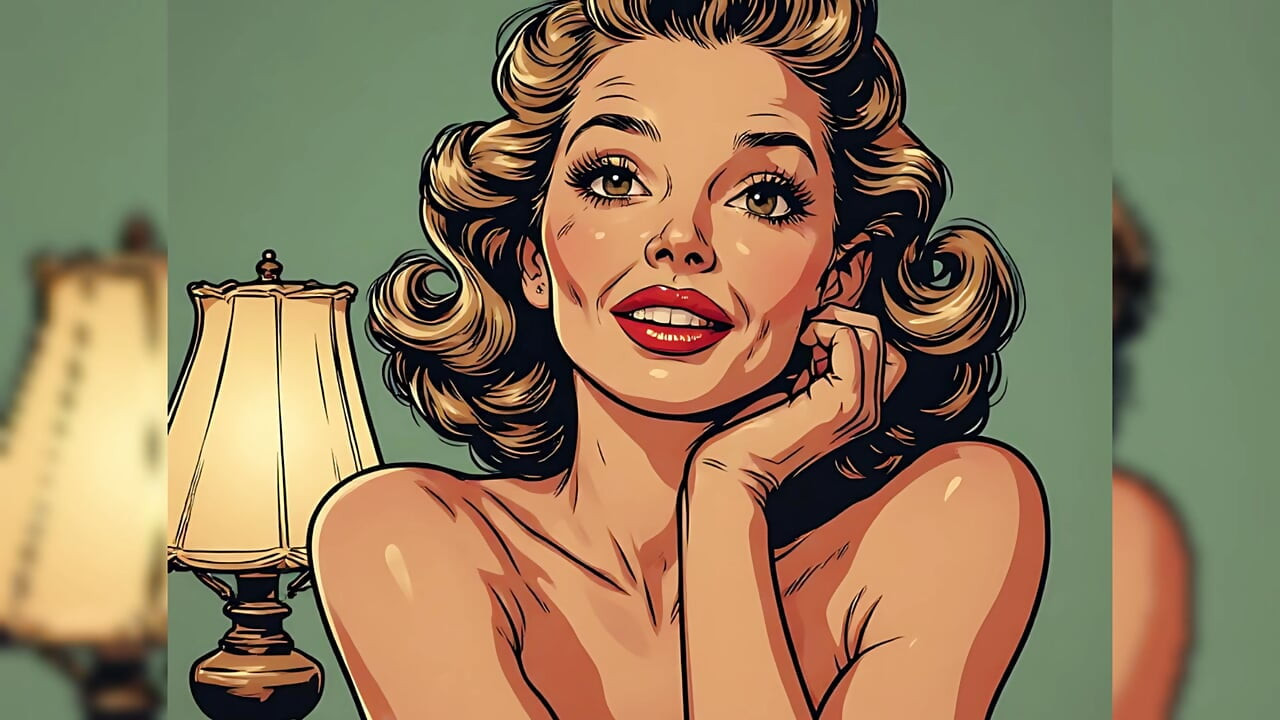 Vintage Pin up Babe Art