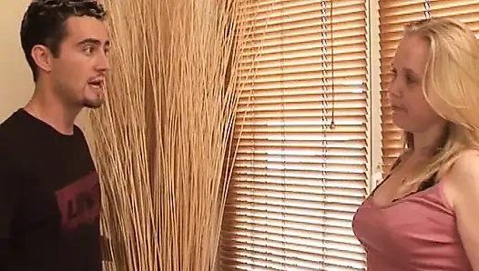 French blonde sluts sharing big dick in hot anal threesome in the bedroom