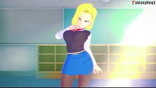 Android 18 betritt das college, um weiter zu ficken Gohan - Dragon Ball zex-Serie