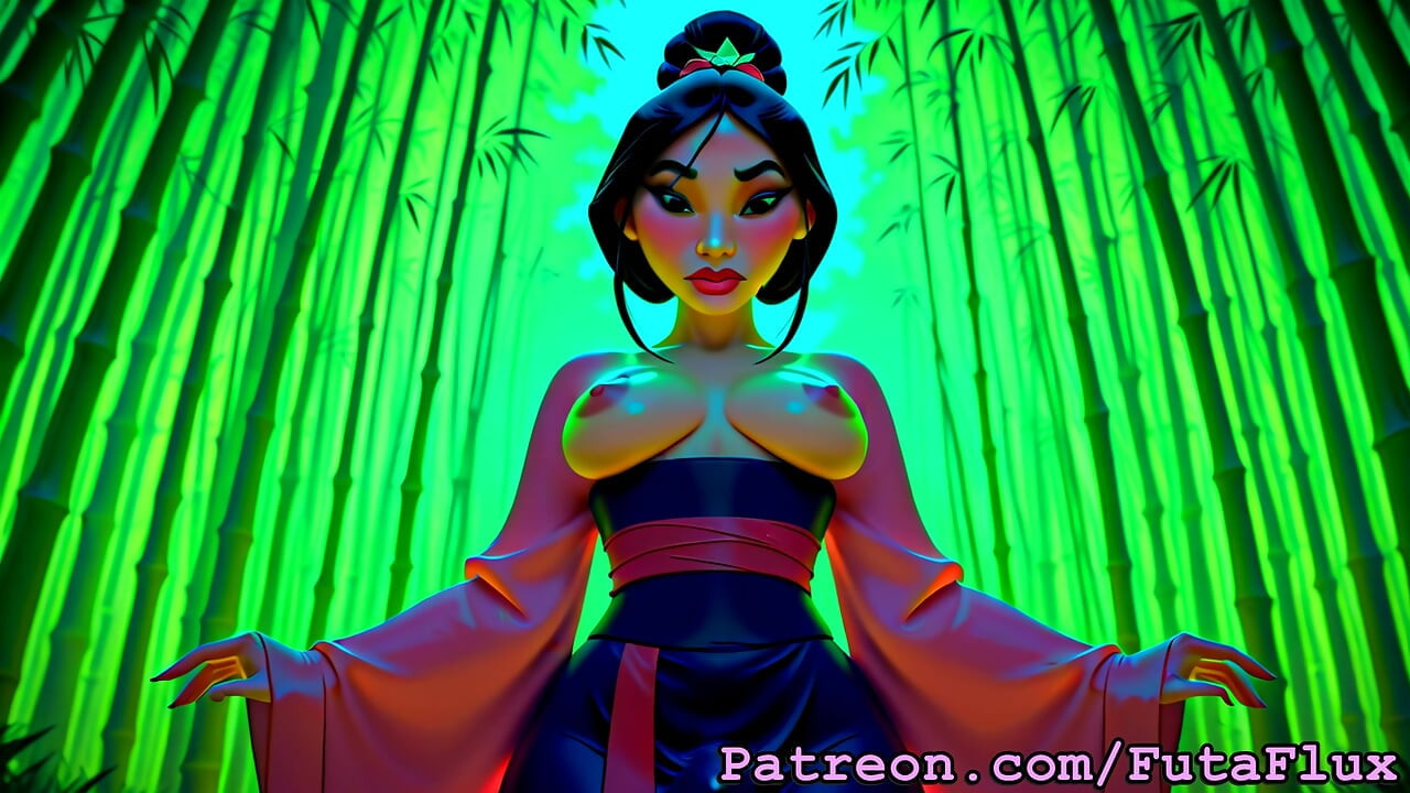 Futanari Mulan - masturberen, klaarkomen, zelfzuigend, meer!