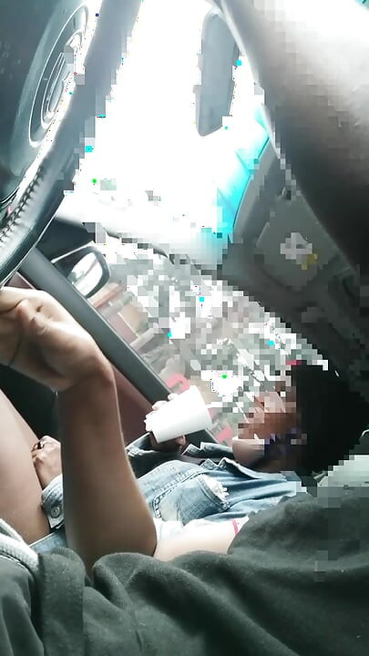Damn, I suck it in the car