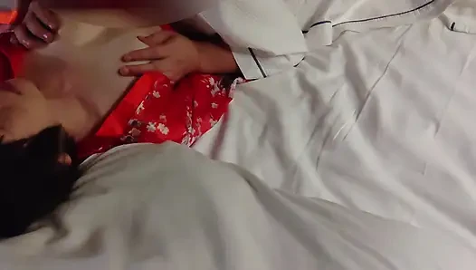 I Seduced Her in a Red Kimono, and After Giving Her Cunnilingus, She Penetrated Me From Behind and Made Me Cum Inside Her