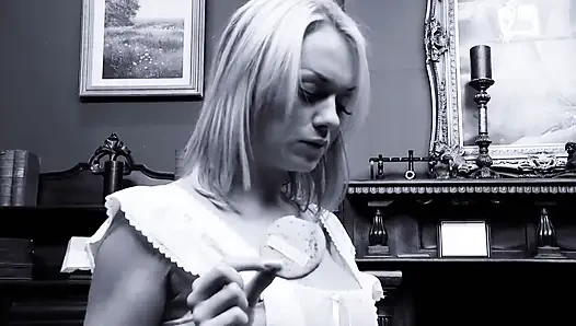 Alice in wonderland hottie rides guy's cock reverse cowgirl