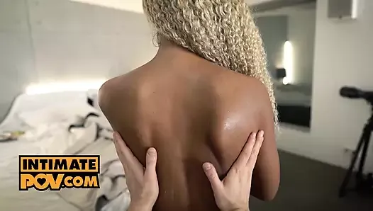 POV - Ebony babe Romy Indy is ready to fuck you