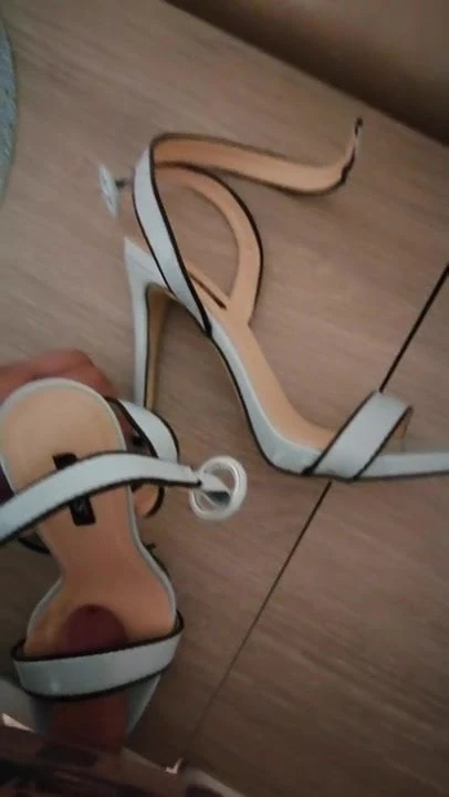 Sperm in blue high heels