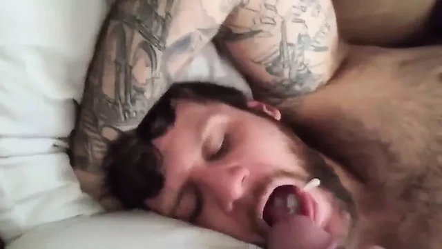 Cum feeding and jerkoff