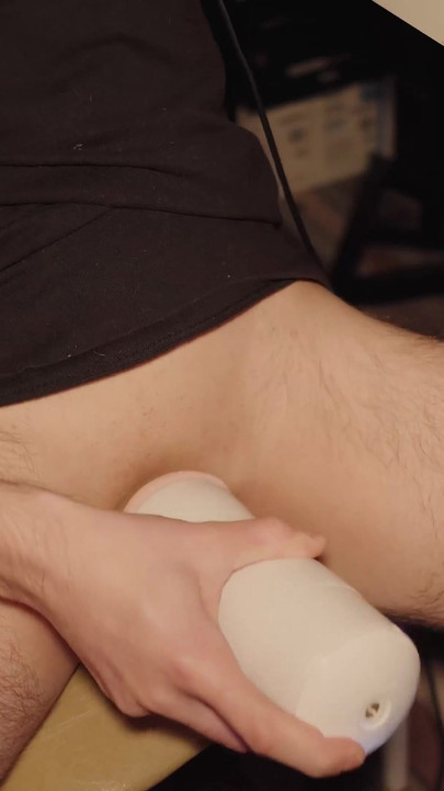 Captivating moment from "I jerk off with an electronic masturbator and think about your wife. Loud orgasm from Noel Dero"