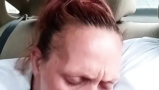 Street hooker blowjob in car. Cum in mounth