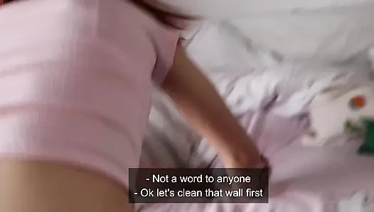 Cute nanny gets her pink pussy fucked by her boss for a raise!