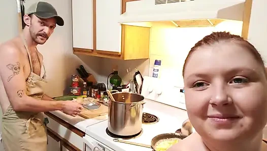 3 cabai daun bawang dimasak dengan minyak dan ngocok kontol