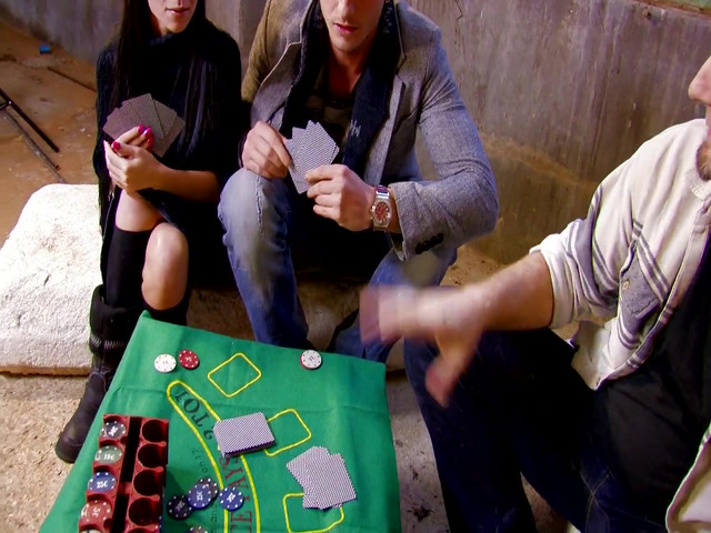 Husband cuckold loses playing poker and the prize is his wife fucking the player who wins