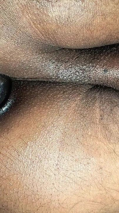 Close-up Deep BIG Butt Plug Masturbation Indian Brown  Tight Pink Asshole | Clip 1