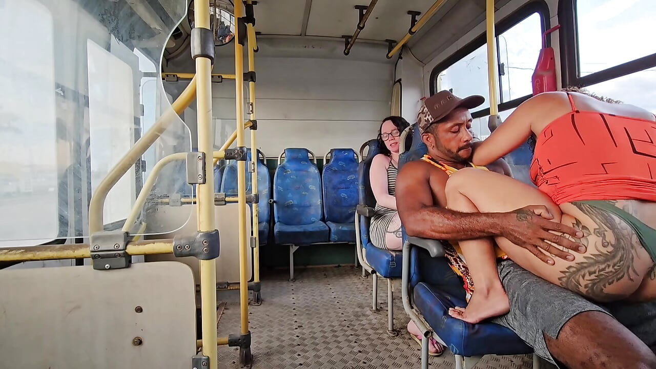 A SHAMELESS COUPLE RIDING IN PUBLIC TRANSPORT AND BACKSEAT PASSENGER FILMING EVERYTHING