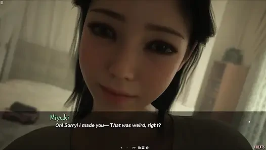 Японская мачеха показывает декольте большую задницу и сиськи