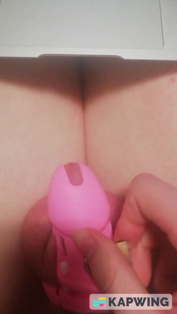 Squirting WATERY and USELESS cum in my cage