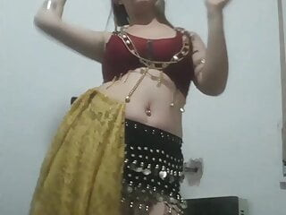 sexy blonde argentinian belly dancer