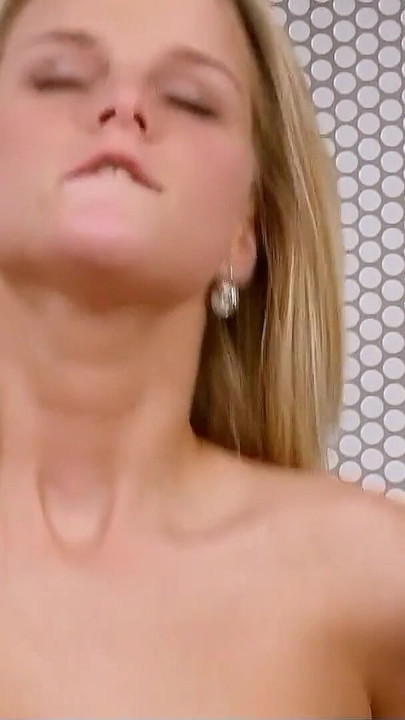 Key moment from "Cute blonde office Girl in Nylon Stockings get Creampie Dripping Fuck"
