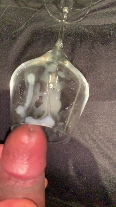 Cum on glass
