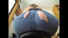Ass Busting out of Jeans