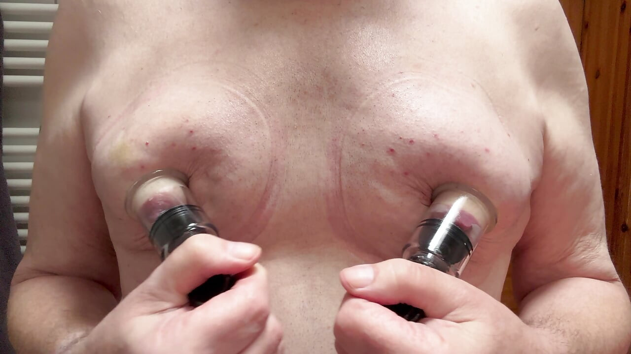 Slapping, sucking, torturing my titties!