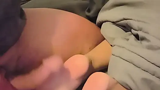 Surprised foot session and hugh cum dump on soles