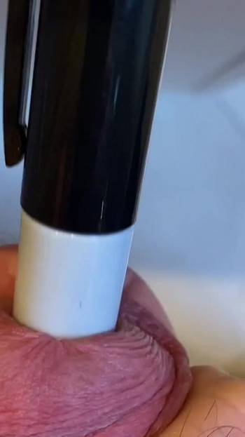 Unforgettable moment from "Super Sharpie urethral sounding"