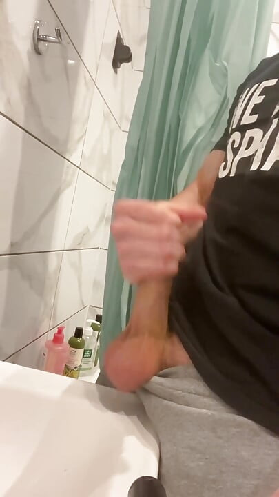Jerking off After a Long Abstinence of 14 Days