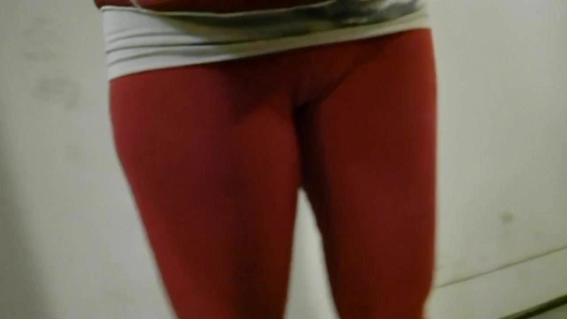 Hairdresser young step mom red cameltoe in school
