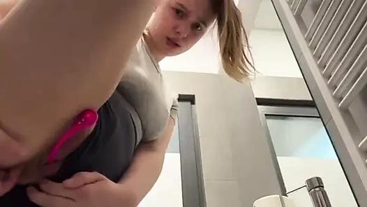 Fingering My Asshole Close up in the Mall