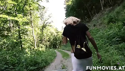 Euro babe gets nailed on the car