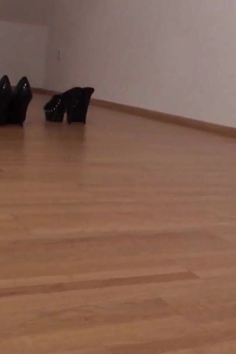 Busty blonde MILF tries out some shoes
