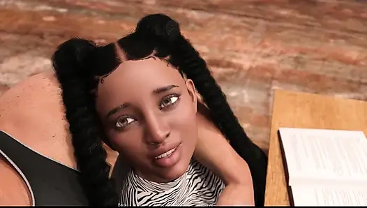 Выпекание с шоколадом 5 Ive дала Ladesha хорошее шлепанье на ее голую кожу